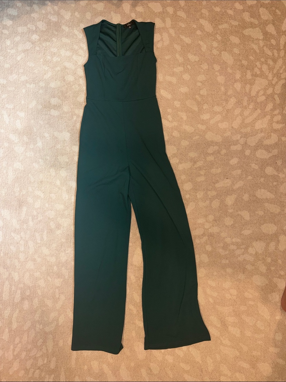 Lulu's Dark Teal Sleeveless Wide-Leg Jumpsuit